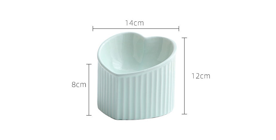 Pet Ceramic Bowl With Inclined Mouth Practical Durable Daily Indoor Pet Products Pets Fashion