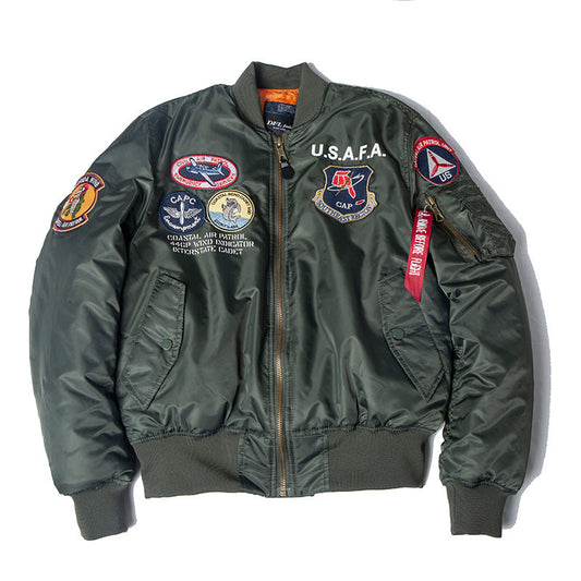 Fat Man Functional MA-1 Bomber Jacket Jacket Workwear Men Best YouTube Store