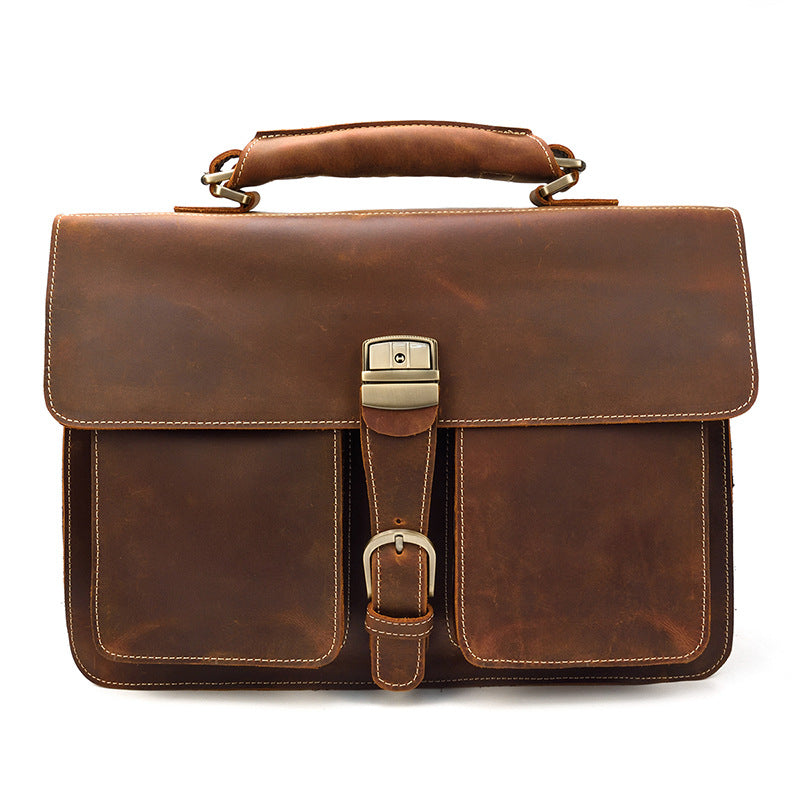 Men's leather briefcase CJD