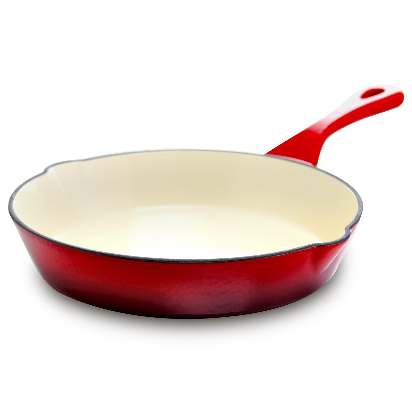 Crock Pot Artisan 8 in. Round Enameled Cast Iron Skillet in Scarlet Red LuxuryLifeWay Online Store