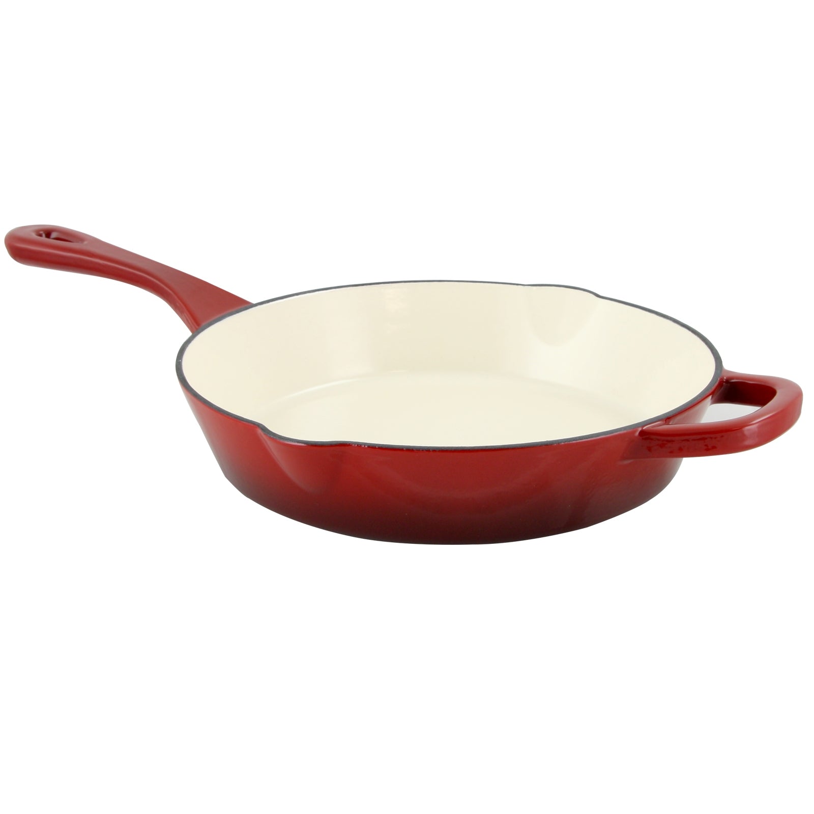 Crock Pot Artisan 10 in. Round Enameled Cast Iron Skillet in Scarlet Red LuxuryLifeWay Online Store