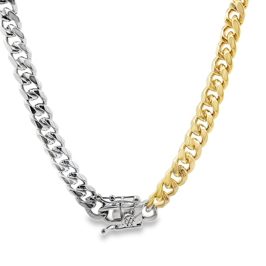 TWO TONED 7mm Cuban Curb Chain LuxuryLifeWay Online Store