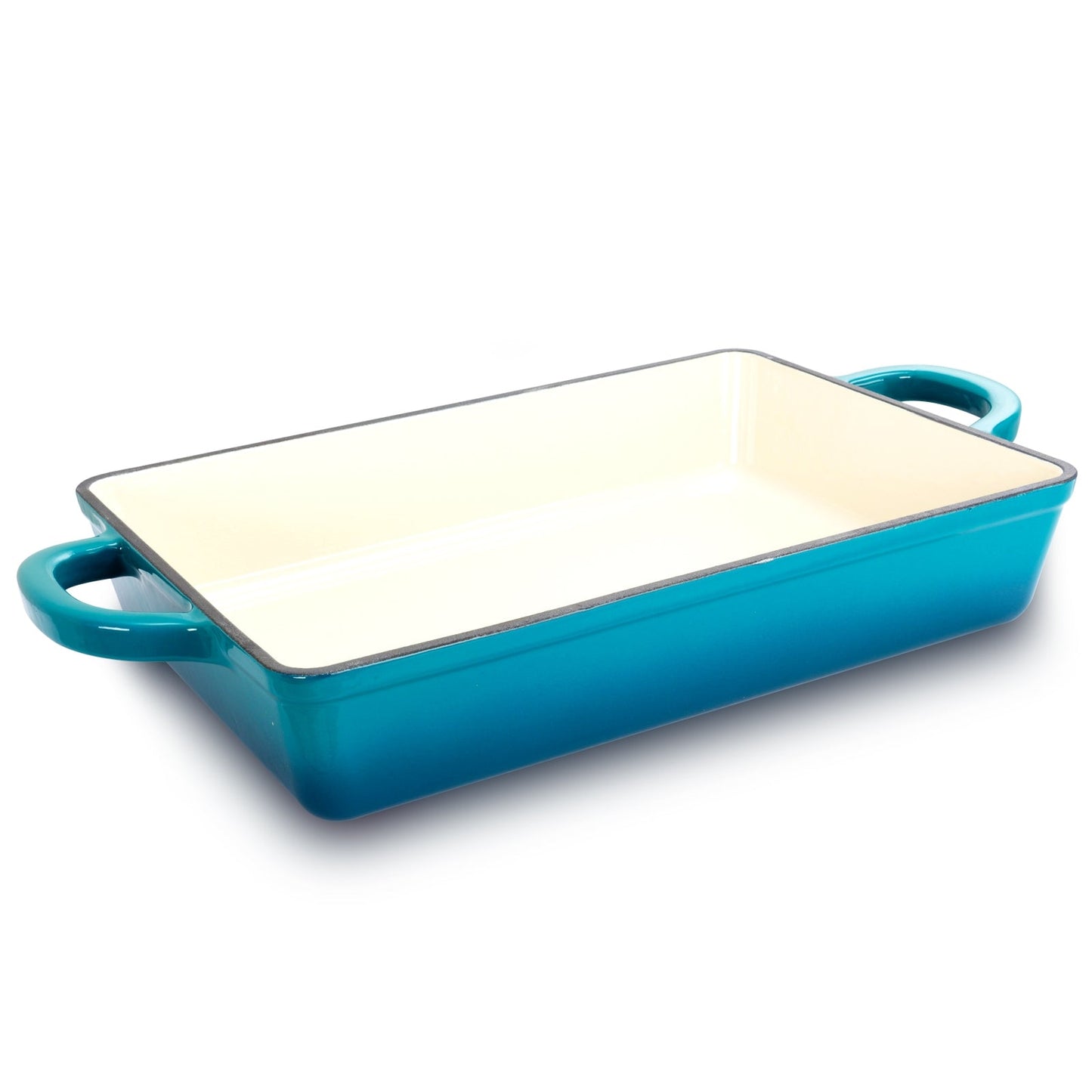 Crock Pot Artisan 13 in. Enameled Cast Iron Lasagna Pan in Teal Ombre LuxuryLifeWay Online Store