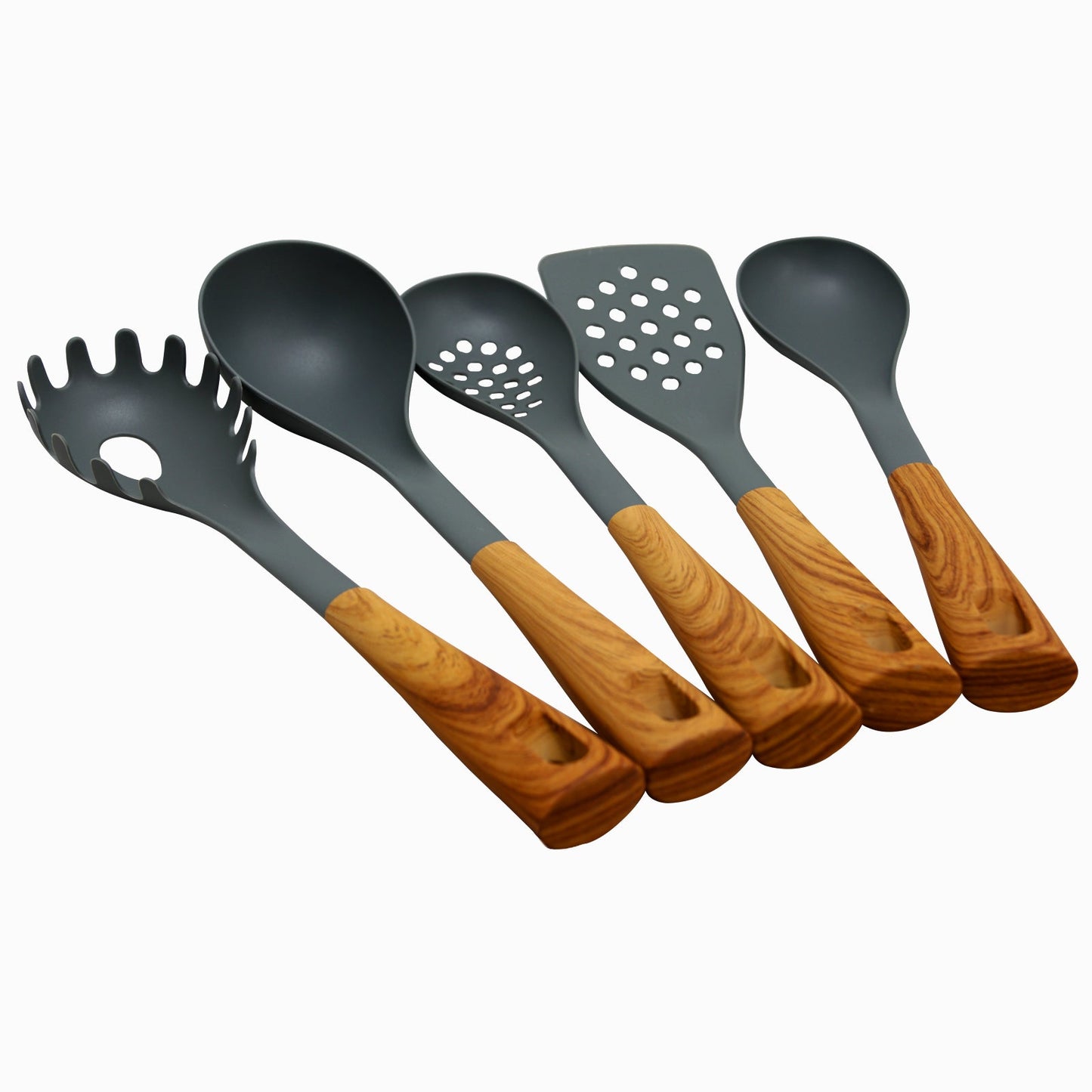 Oster Everwood Kitchen Nylon Tools Set with Wood Inspired Handles, Set of 5 LuxuryLifeWay Online Store
