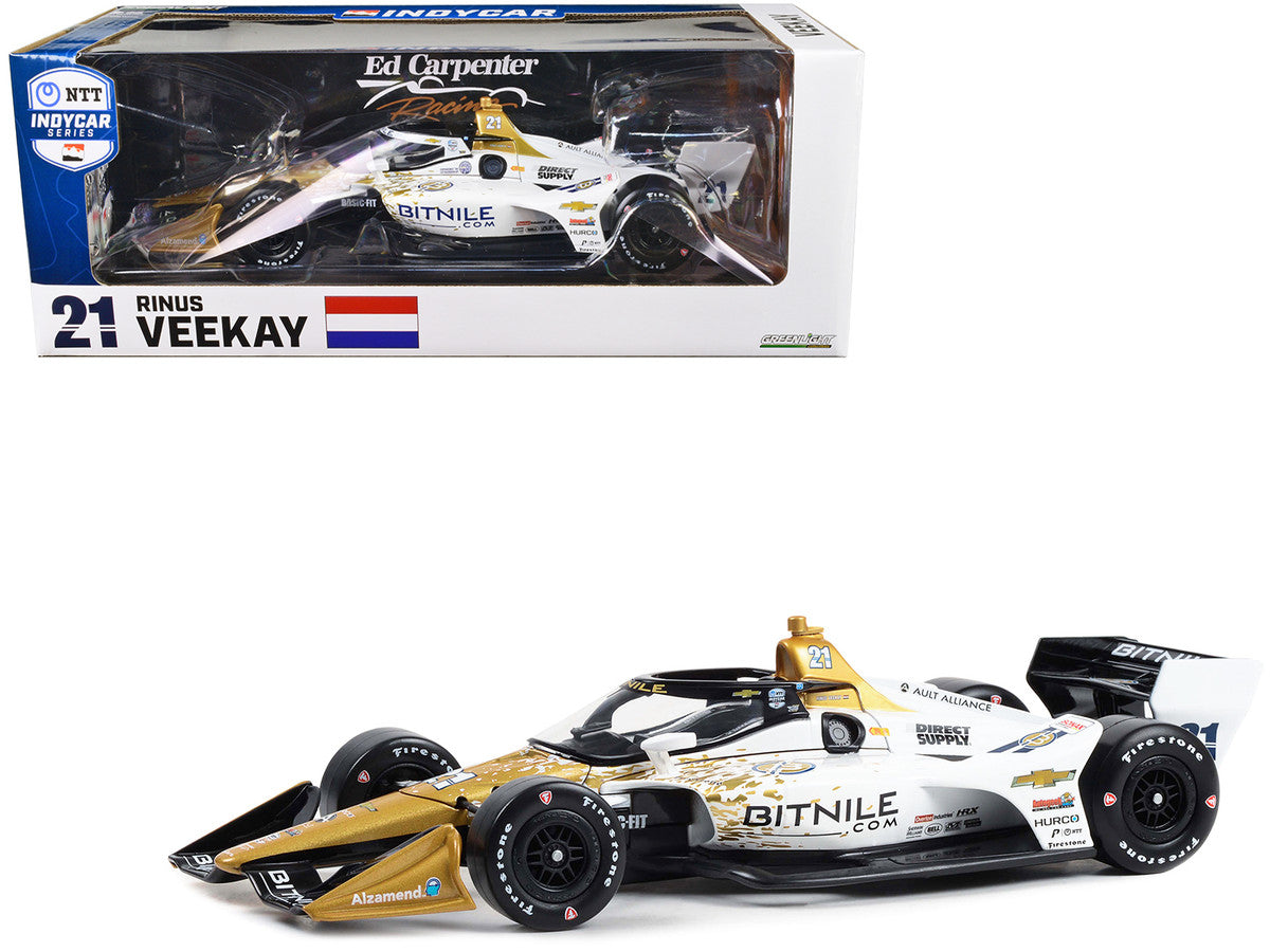 Dallara IndyCar #21 Rinus VeeKay "Bitnile" Ed Carpenter Racing (Road Course Configuration) "NTT IndyCar Series" (2023) 1/18 Diecast Model Car by Greenlight LuxuryLifeWay Online Store