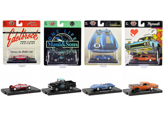 "Auto-Drivers" Set of 4 pieces in Blister Packs Release 97 Limited Edition to 9600 pieces Worldwide 1/64 Diecast Model Cars by M2 Machines LuxuryLifeWay Online Store