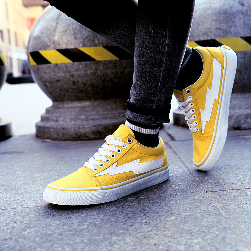 Lightning shoes for men and women couple models low to help retro vulcanized canvas skate shoes Best YouTube Store