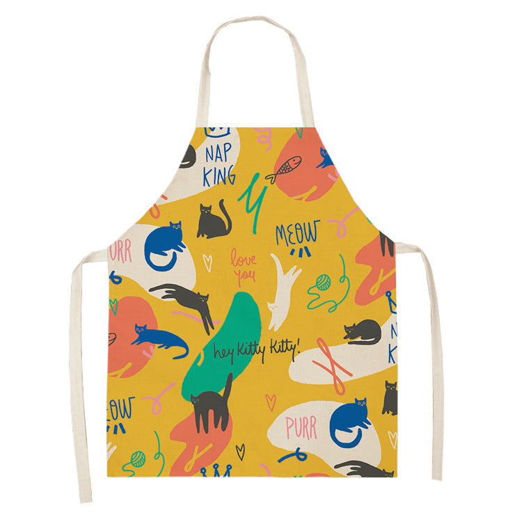 Explosive Animal Animation Multifunctional Kitchen Apron Cotton And Linen Apron PearlNestDecor.com