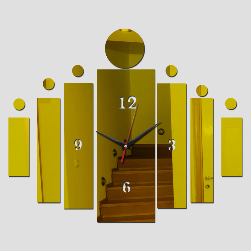 DIY Creative Acrylic Mirror Wall Sticker Decoration Wall Clock PearlNestDecor.com