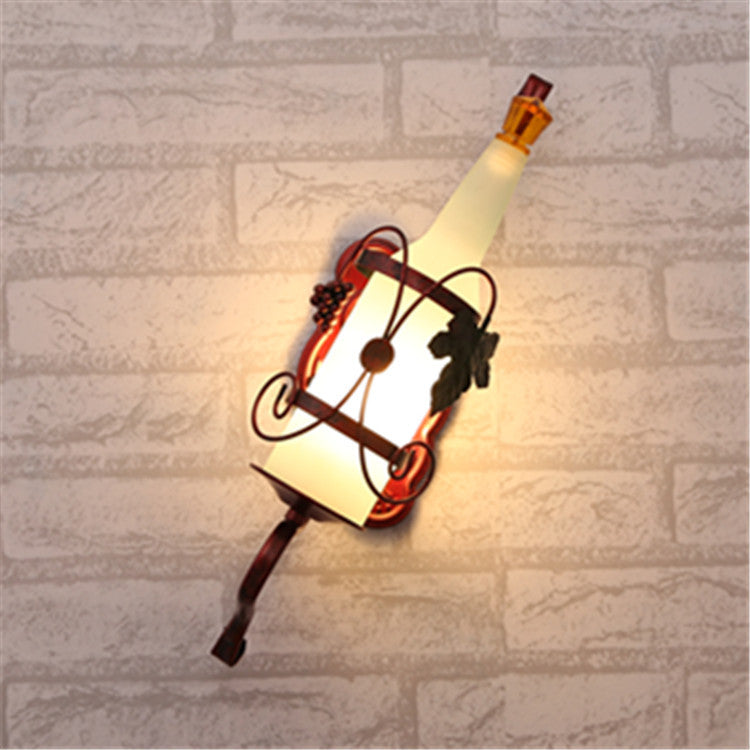 Creative Wall Lamp Bedroom Bedside Lamp Wine Bottle PearlNestDecor.com
