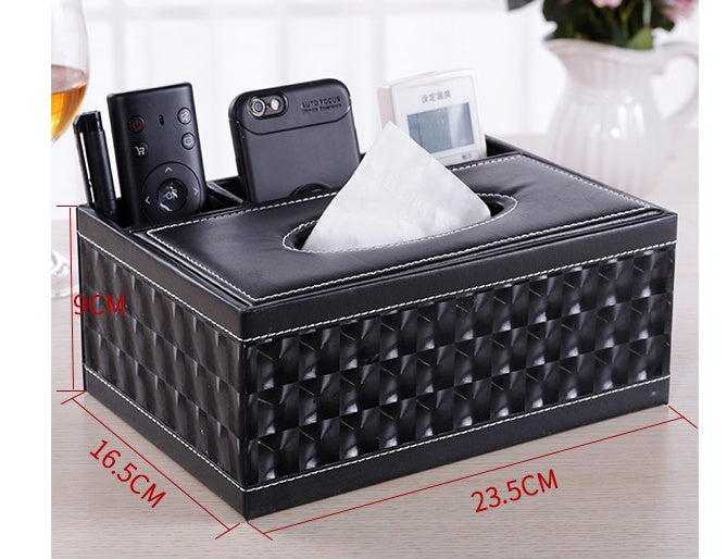 Multifunctional leather tissue box LadyShow.Store