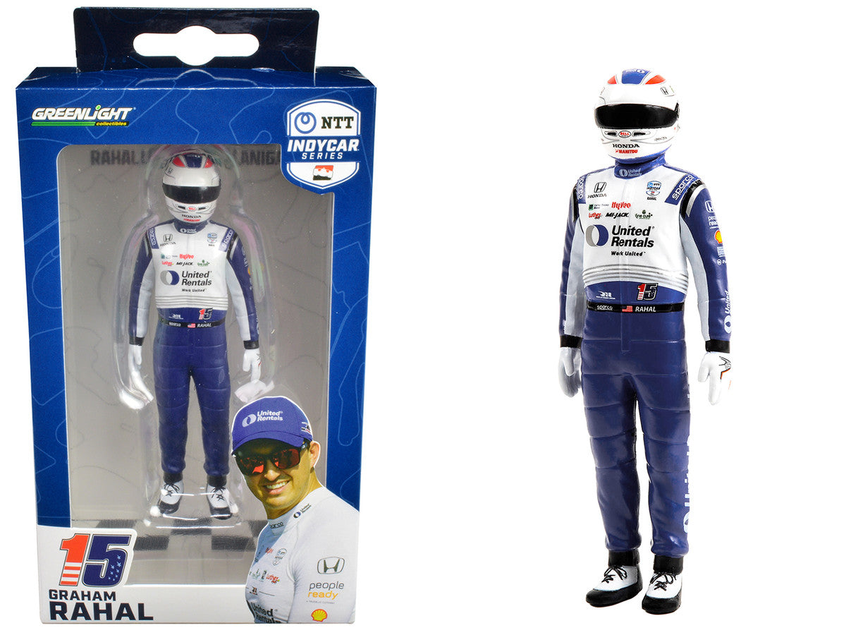 "NTT IndyCar Series" #15 Graham Rahal Driver Figure "United Rentals - Rahal Letterman Lanigan Racing" for 1/18 Scale Models by Greenlight LuxuryLifeWay Online Store