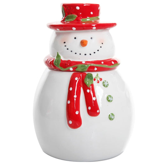 Gibson Home Jolly Plenitude 7.5" Snowman Cookie Jar LuxuryLifeWay Online Store
