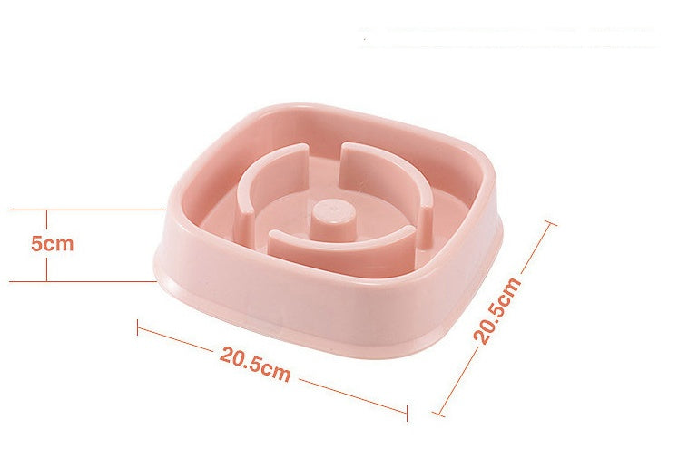 Plastic Pet Dogs And Cats Choke Prevention Slow Food Bowl Pets Fashion