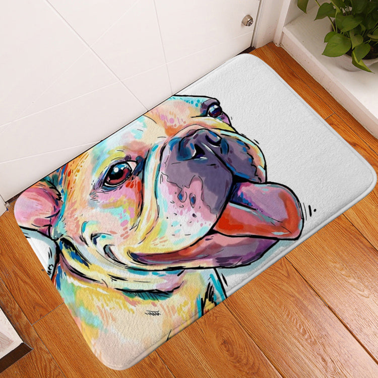 Pet dog flannel floor mat door mat printing foot mat anti-slip mat carpet