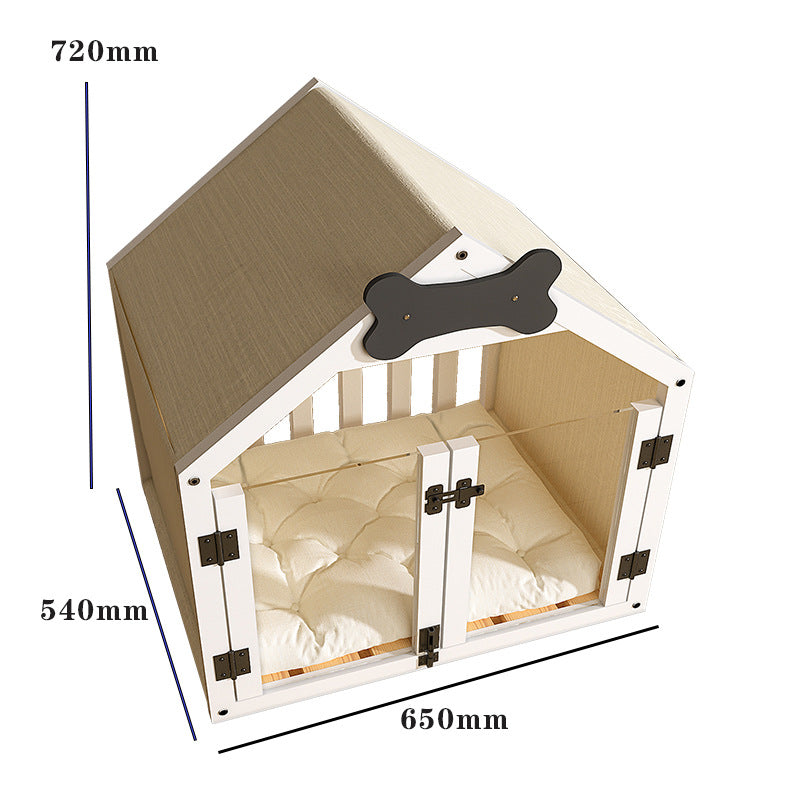 Indoor Solid Wood Doghouse Removable And Washable Pets Fashion