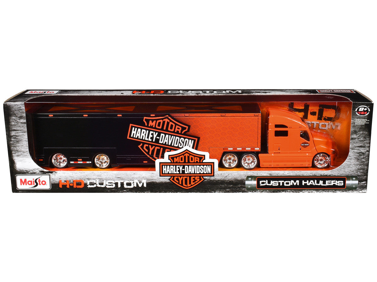 Harley Davidson Custom Hauler Trailer Orange "Custom Haulers" Series 1/64 Diecast Model by Maisto LuxuryLifeWay Online Store