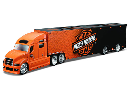 Harley Davidson Custom Hauler Trailer Orange "Custom Haulers" Series 1/64 Diecast Model by Maisto LuxuryLifeWay Online Store