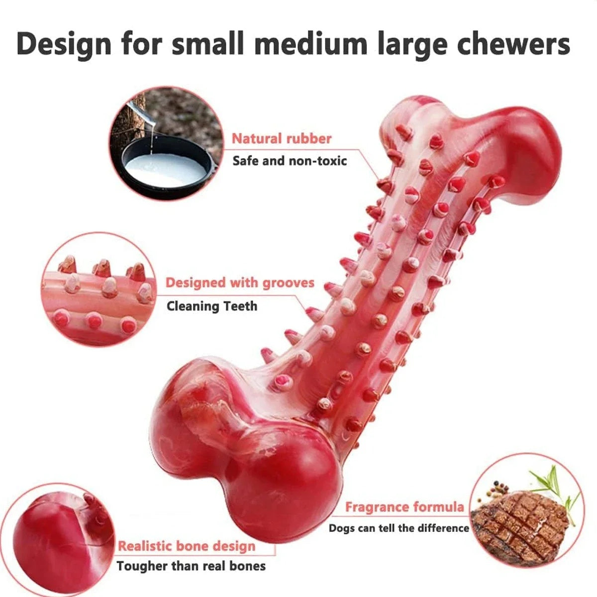 Natural Rubber Chew Toy Suitable For Aggressive Dogs - Durable And Long-Lasting Suitable For Dogs Chewing Heavy Objects Best YouTube Store