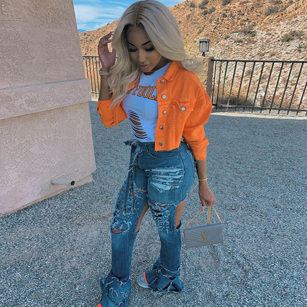 Jacket Women Streetwear Denim Jacket Women Outwear Bodycon Jeans Jackets Women Coat Casual Ladies Cropped Jackets NorixaFashion.com