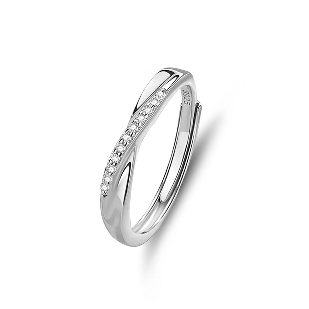 S925 Silver Adjustable Ring For Couples LadyShow.Store