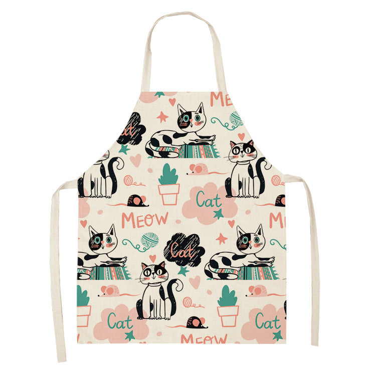 Explosive Animal Animation Multifunctional Kitchen Apron Cotton And Linen Apron PearlNestDecor.com