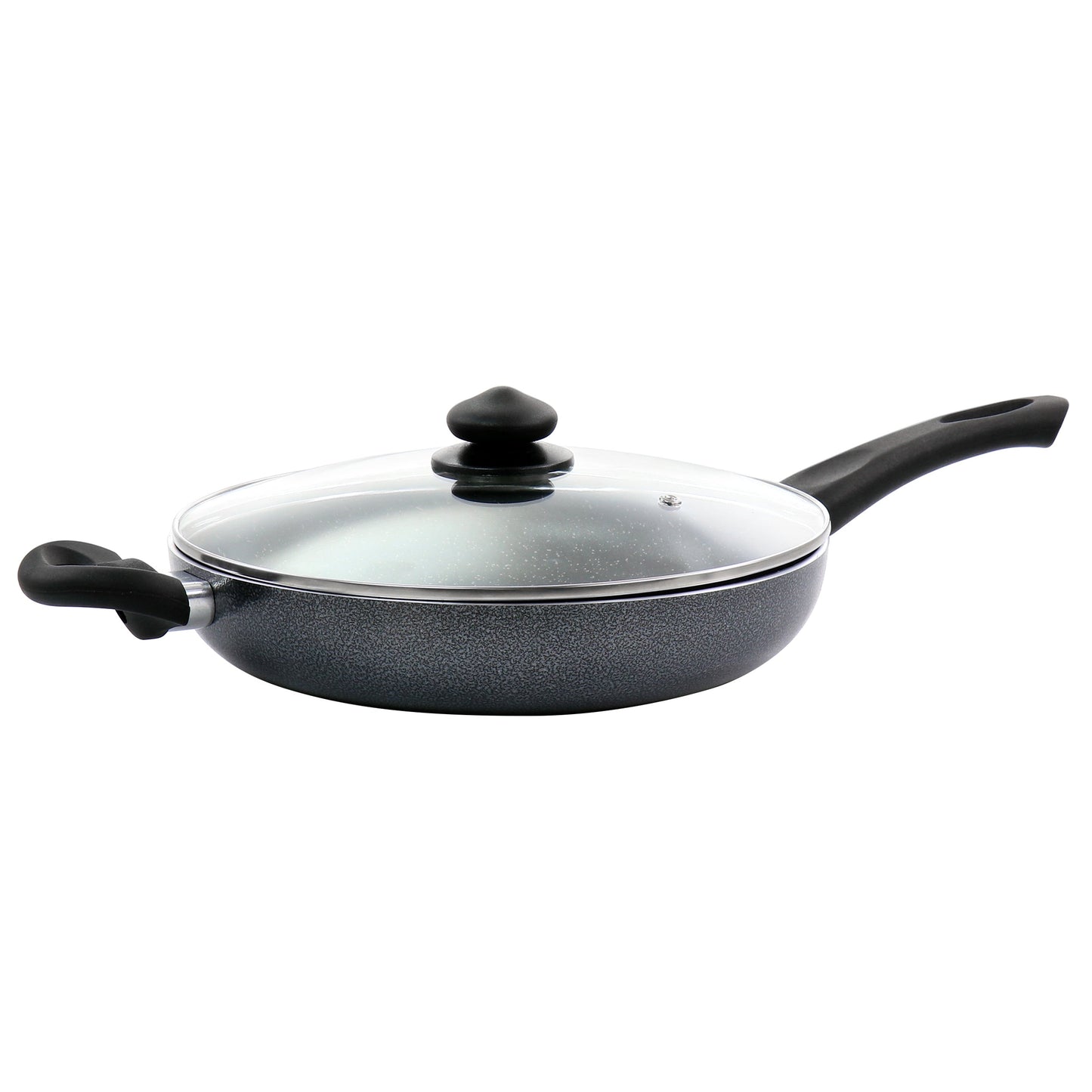 Oster Pallermo 3.5 Quart Aluminum Nonstick Saute Pan in Charcoal with Lid LuxuryLifeWay Online Store