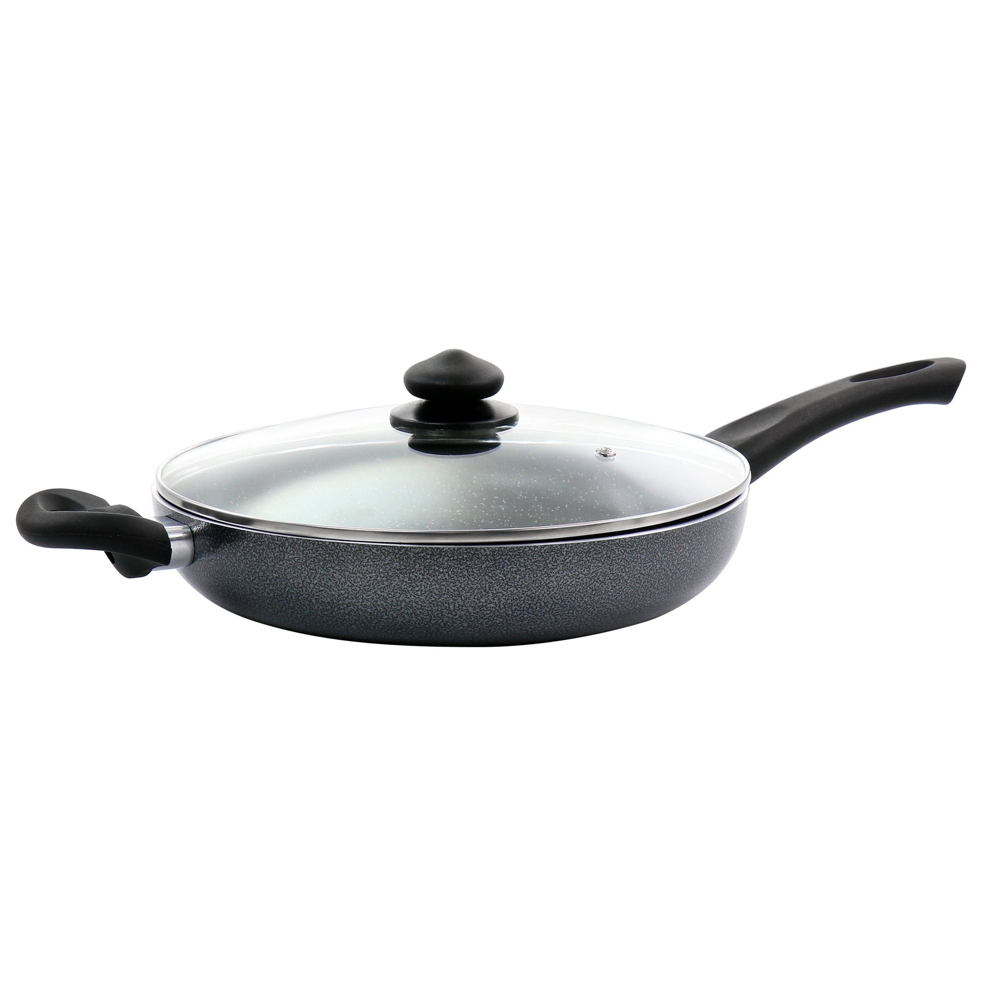 Oster Pallermo 3.5 Quart Aluminum Nonstick Saute Pan in Charcoal with Lid LuxuryLifeWay Online Store