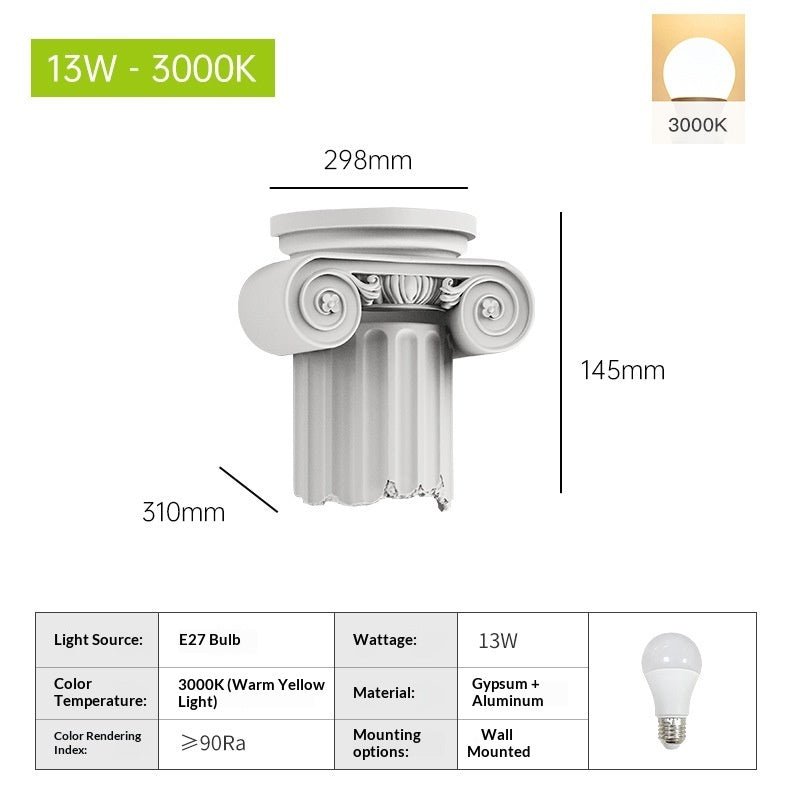 Roman Column European-Style Creative Wall Lamp PearlNestDecor.com