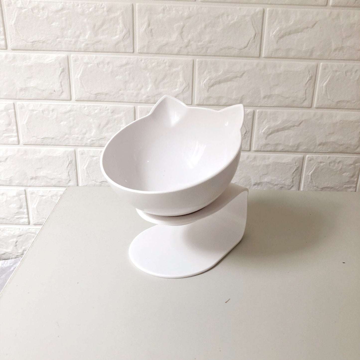 New Inclined Food Cat Ear Oblique Mouth Transparent Single Pet Bowl Pets Fashion