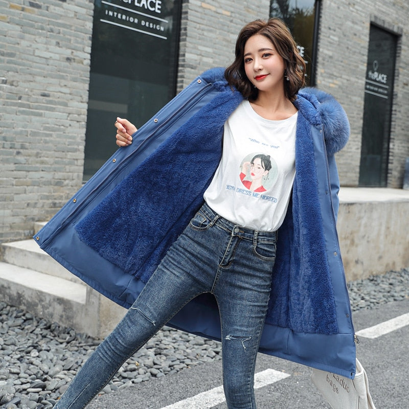 Ladies mid-length down padded jacket LuxuryLifeWay Online Store