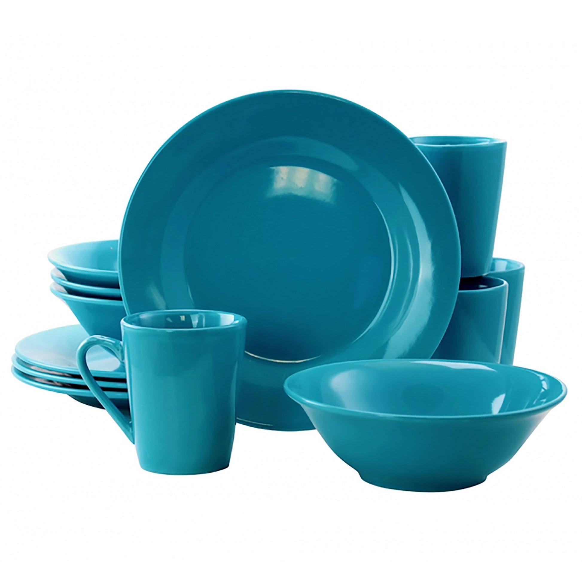 Gibson Home Carlton 12 Piece Dinnerware Set in Blue LuxuryLifeWay Online Store