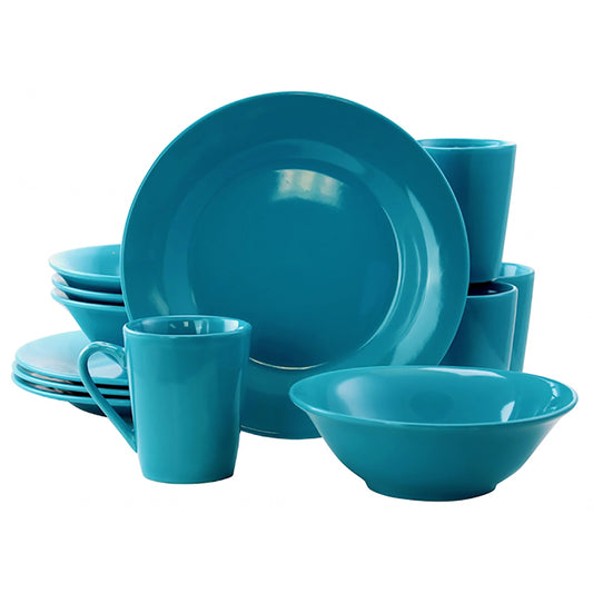 Gibson Home Carlton 12 Piece Dinnerware Set in Blue LuxuryLifeWay Online Store