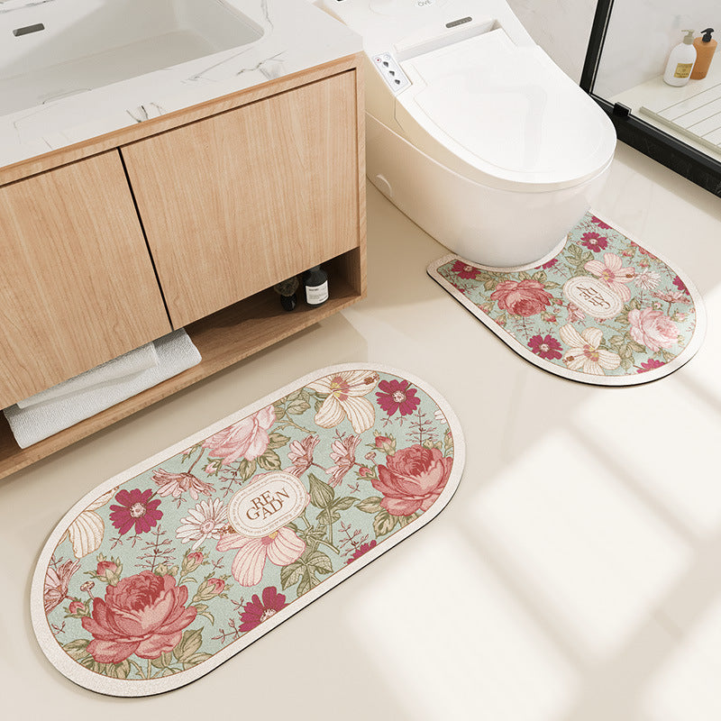 Bathroom Absorbent Non-slip Carpet Floor Mat