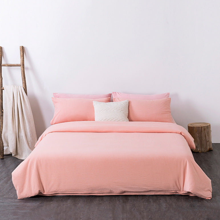 Water pure cotton 4-piece bedding sheet quilt cover cotton set CJD2