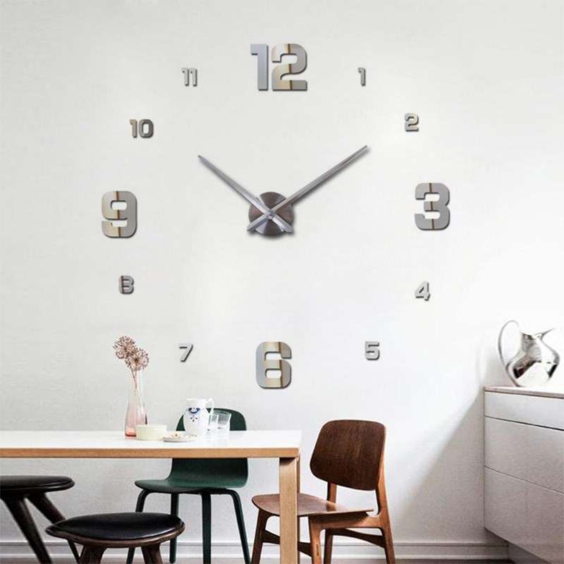 Creative Living Room Oversized 3D Digital Wall Clock PearlNestDecor.com