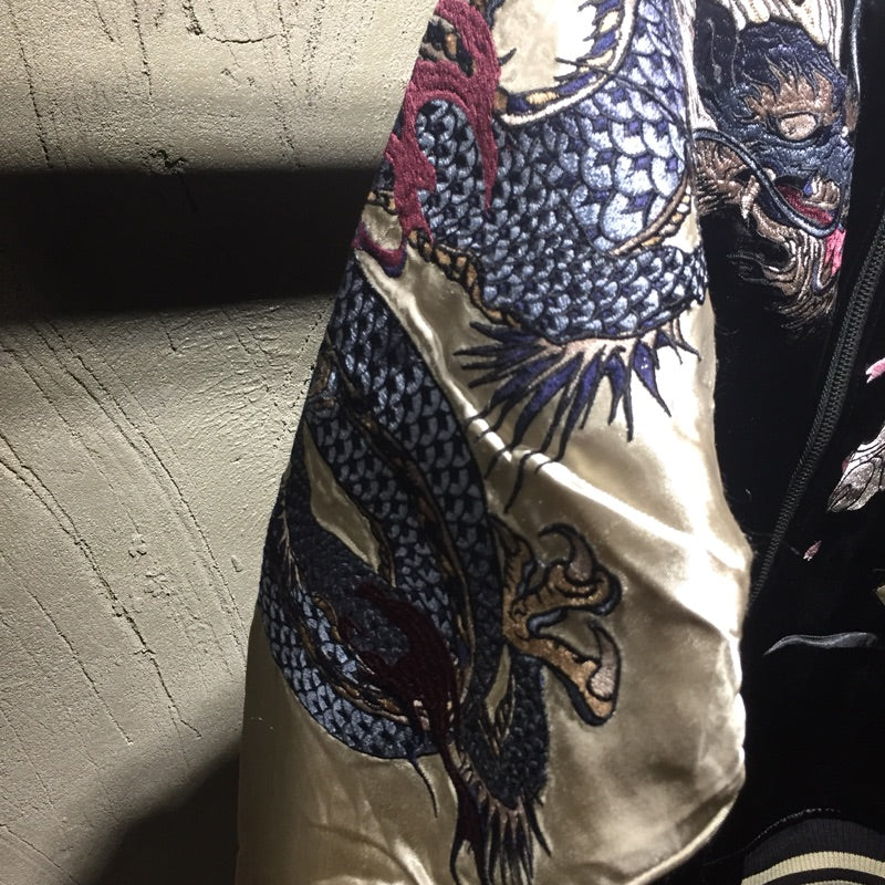 Men's Double-Sided Embroidered Jacket with Four Gods Pi-Mart