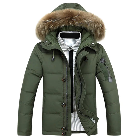Short Solid Color Thick Down Jacket