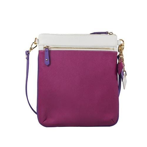 Lily Leather Crossbody- Sea Salt White/Watermelon LadyShow.Store