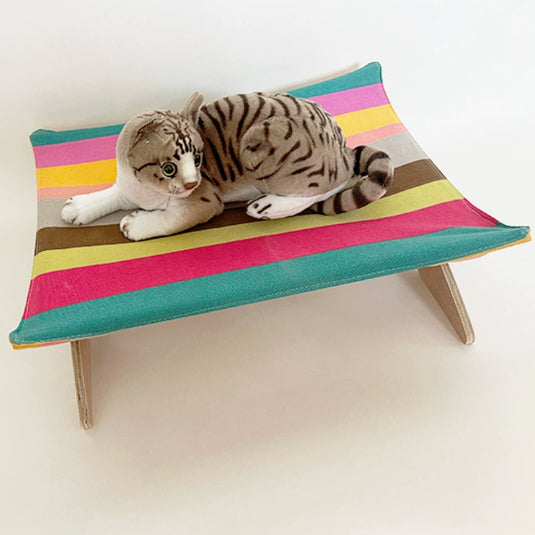 Dog Bed Cool-air DesignRaised Off The Ground To Prevent Rainbow Canvas Cat Bed Pets Fashion