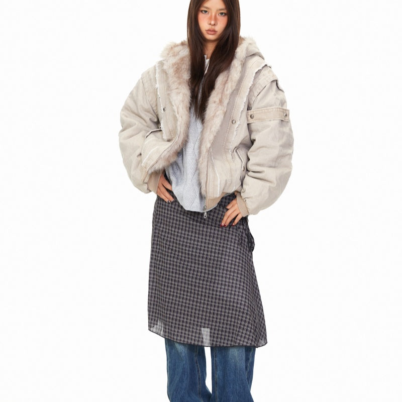Lazy Thick Padded Hooded Winter Coat LadyShow.Store