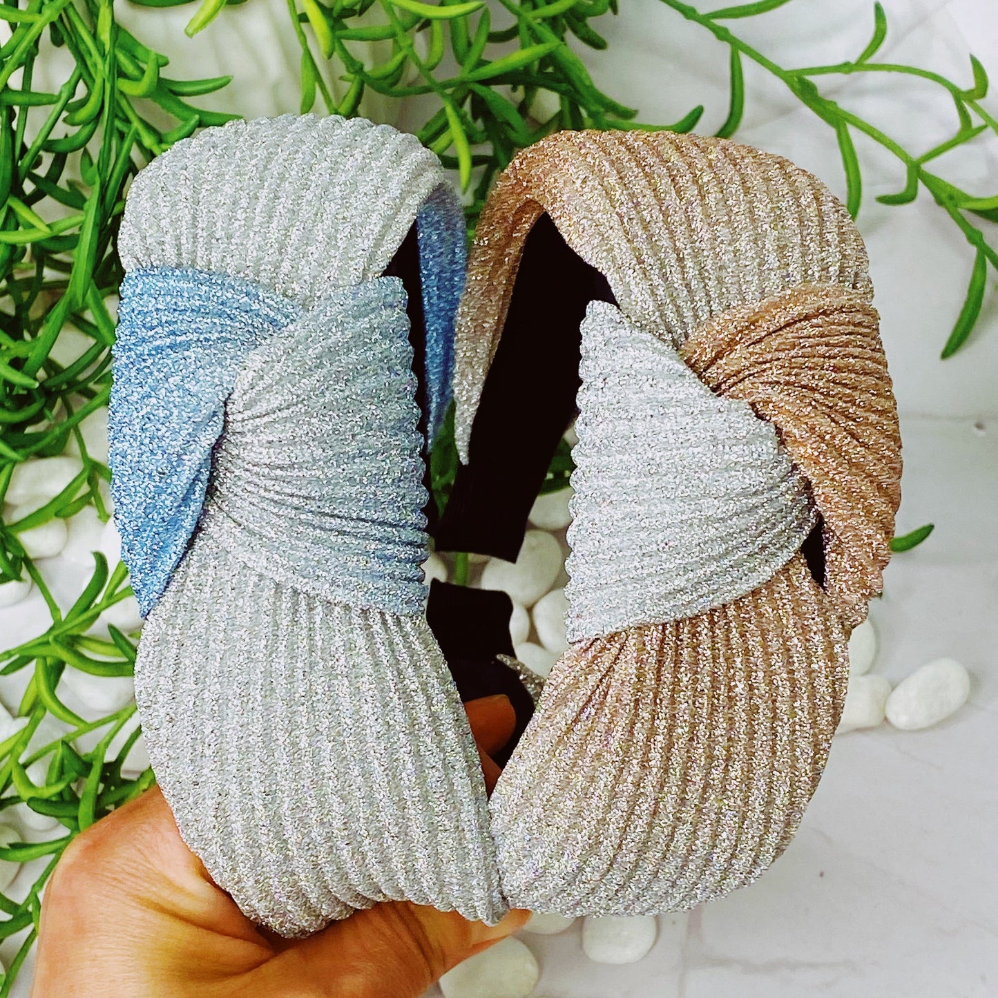Shimmer Pleats Headband LadyShow.Store