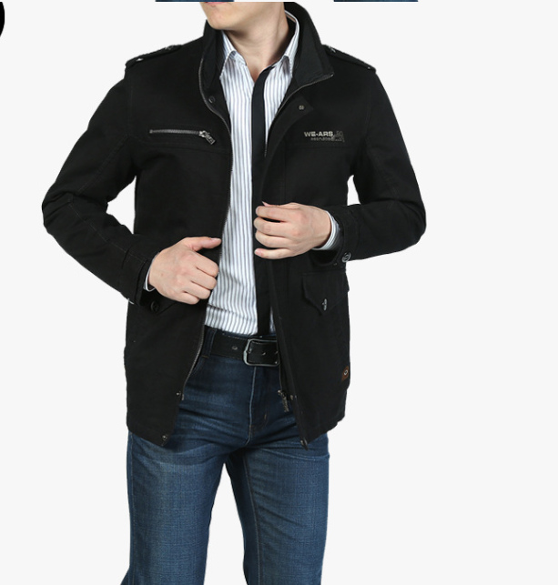 Men's jackets in foreign trade, long washed cotton leisure coat, big new winter and winter yards