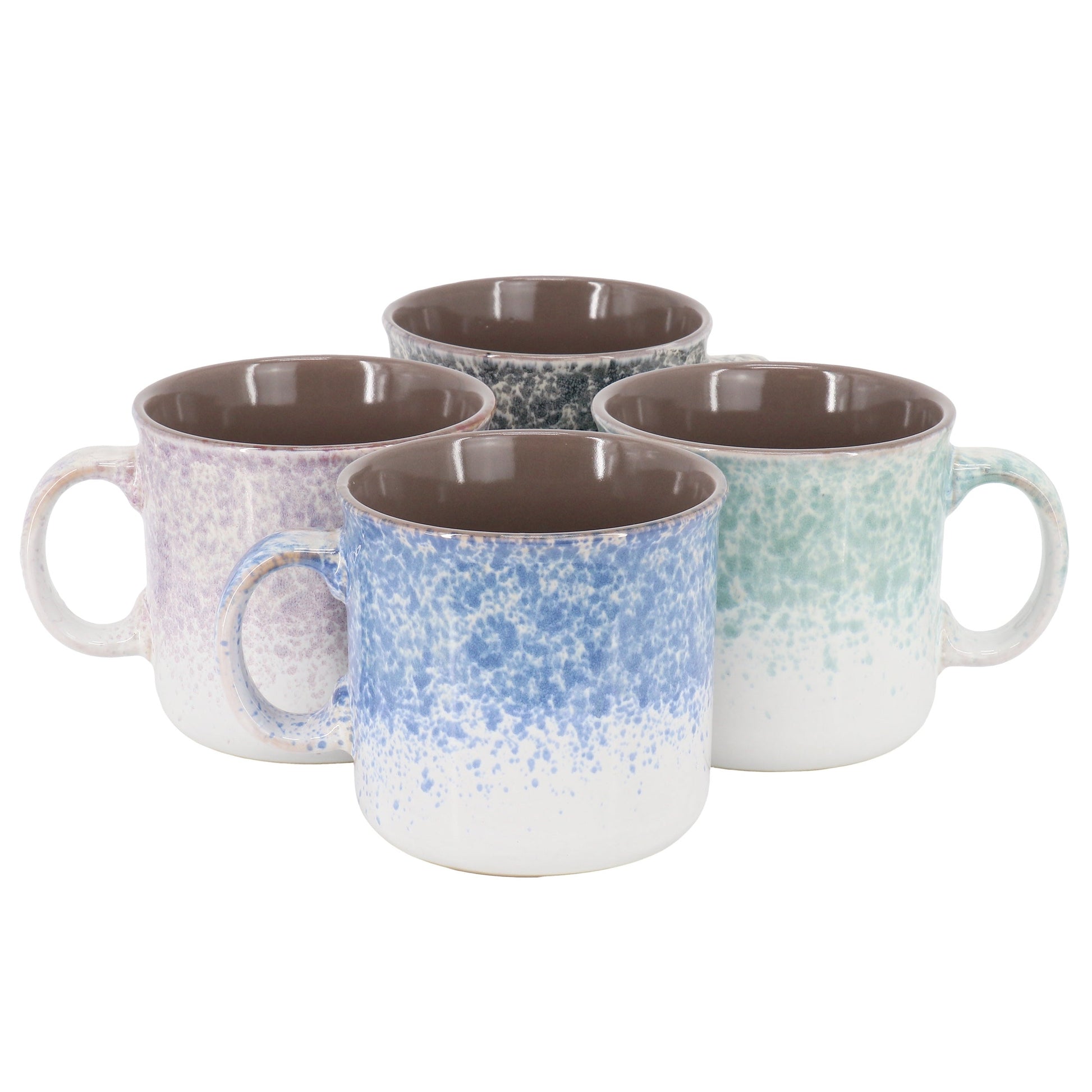 Gibson Home Blurry 4 Piece 19 Ounce Stoneware Straight Shape Mug Set in Assorted Colors LuxuryLifeWay Online Store