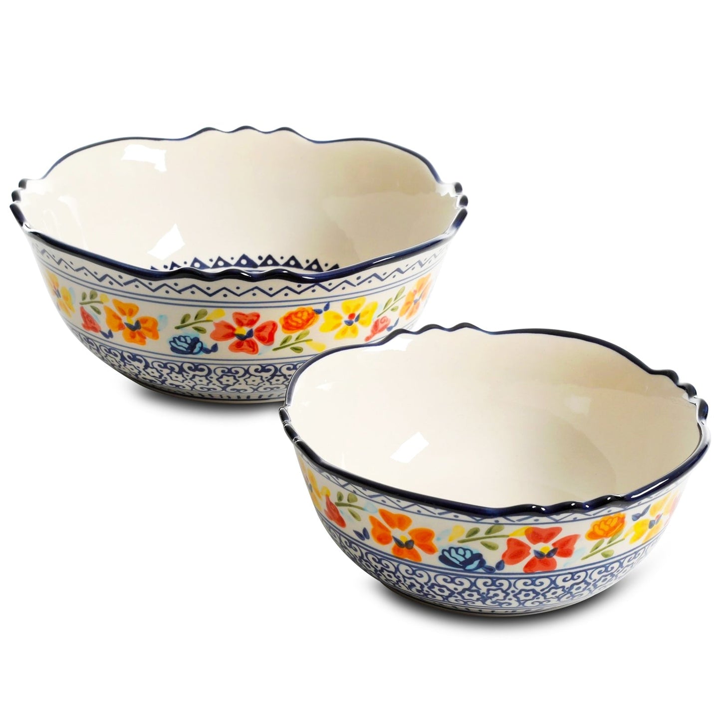 Gibson Home Luxembourg 2 Piece Stoneware Bowl Set LuxuryLifeWay Online Store