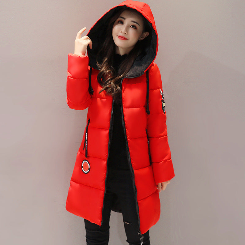 Slim Thick Warmth Middle And High School Students Middle And Long Padded Jacket Female Down Padded Jacket