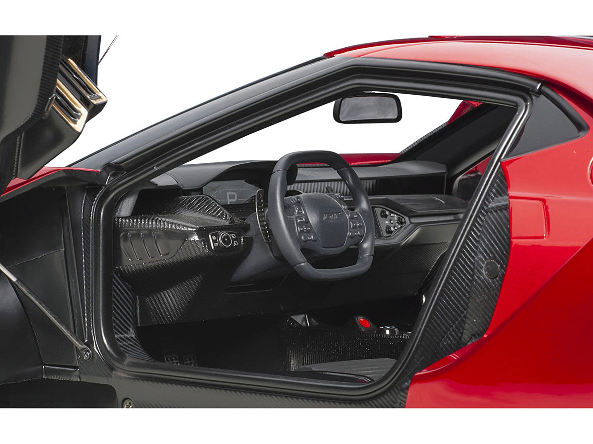 2017 Ford GT Liquid Red Metallic with Silver Stripes 1/12 Model Car by Autoart LuxuryLifeWay Online Store