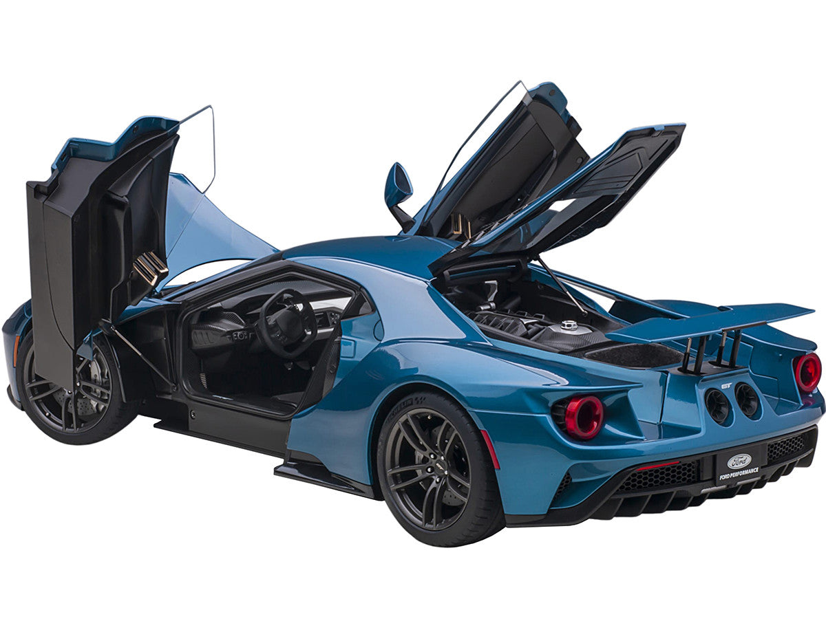 2017 Ford GT Liquid Blue Metallic 1/12 Model Car by Autoart LuxuryLifeWay Online Store
