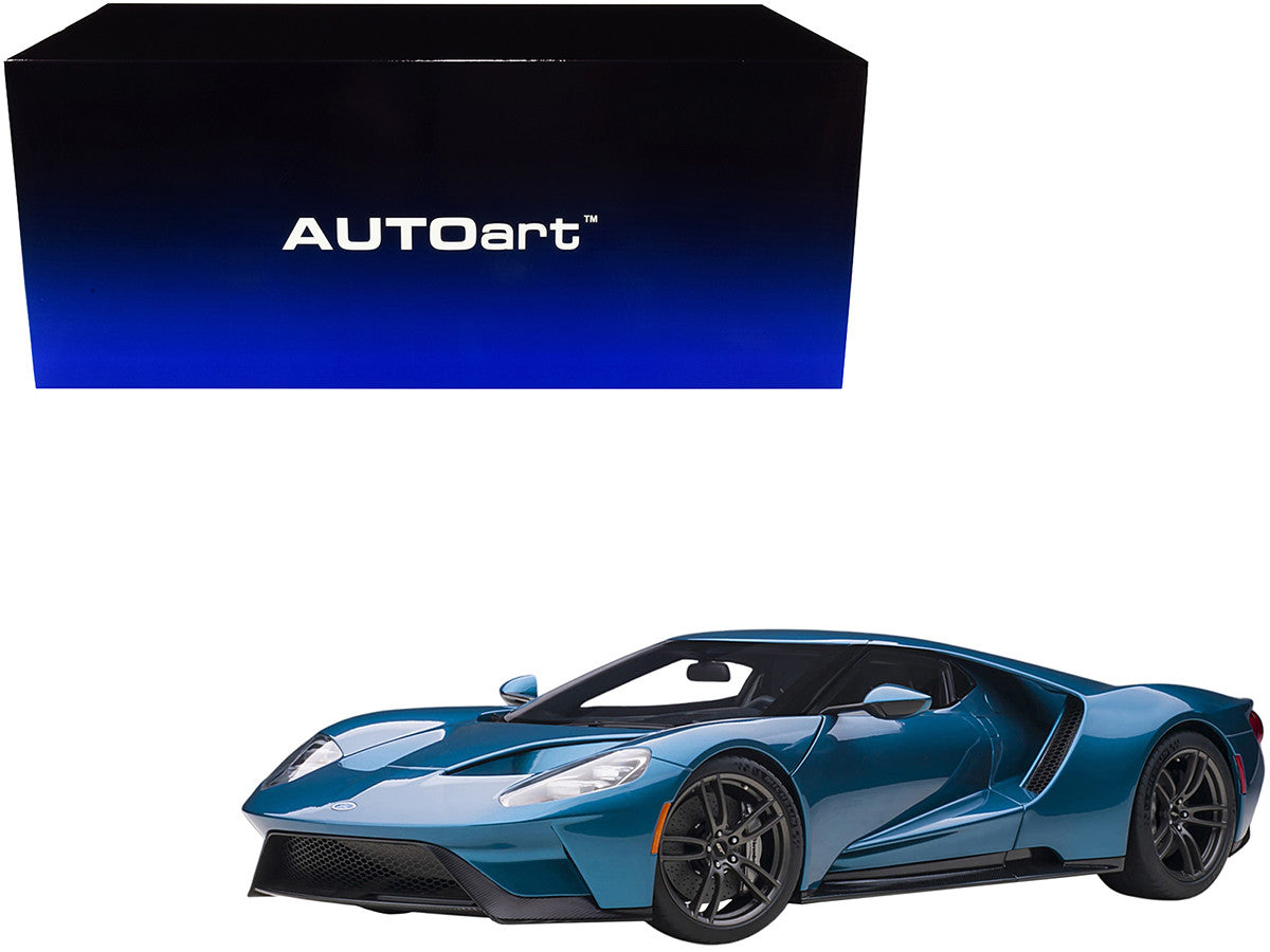 2017 Ford GT Liquid Blue Metallic 1/12 Model Car by Autoart LuxuryLifeWay Online Store