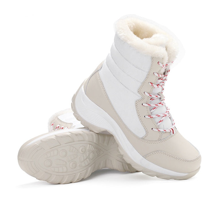 Snow Boots Female High To Help Waterproof Ladies Cotton Shoes Boots Plus Velvet Shoes Best YouTube Store